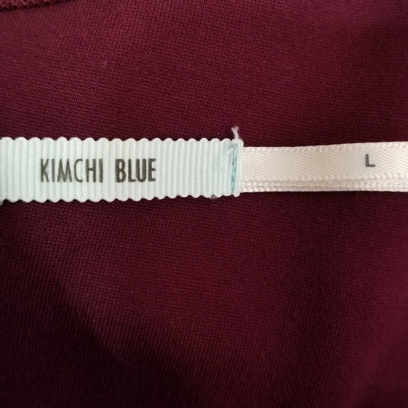 Kimchi Blue Urban Outfitters Camrin Fit & Flare Skater Dress in Burgundy Size L - Picture 9 of 9